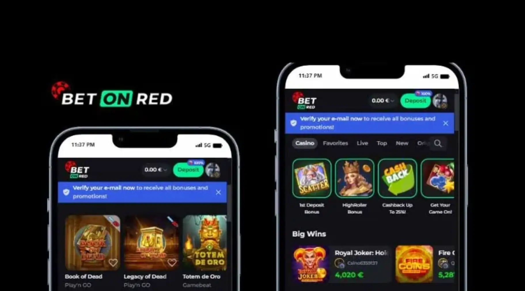 BetOnRed Casino App-Screenshot